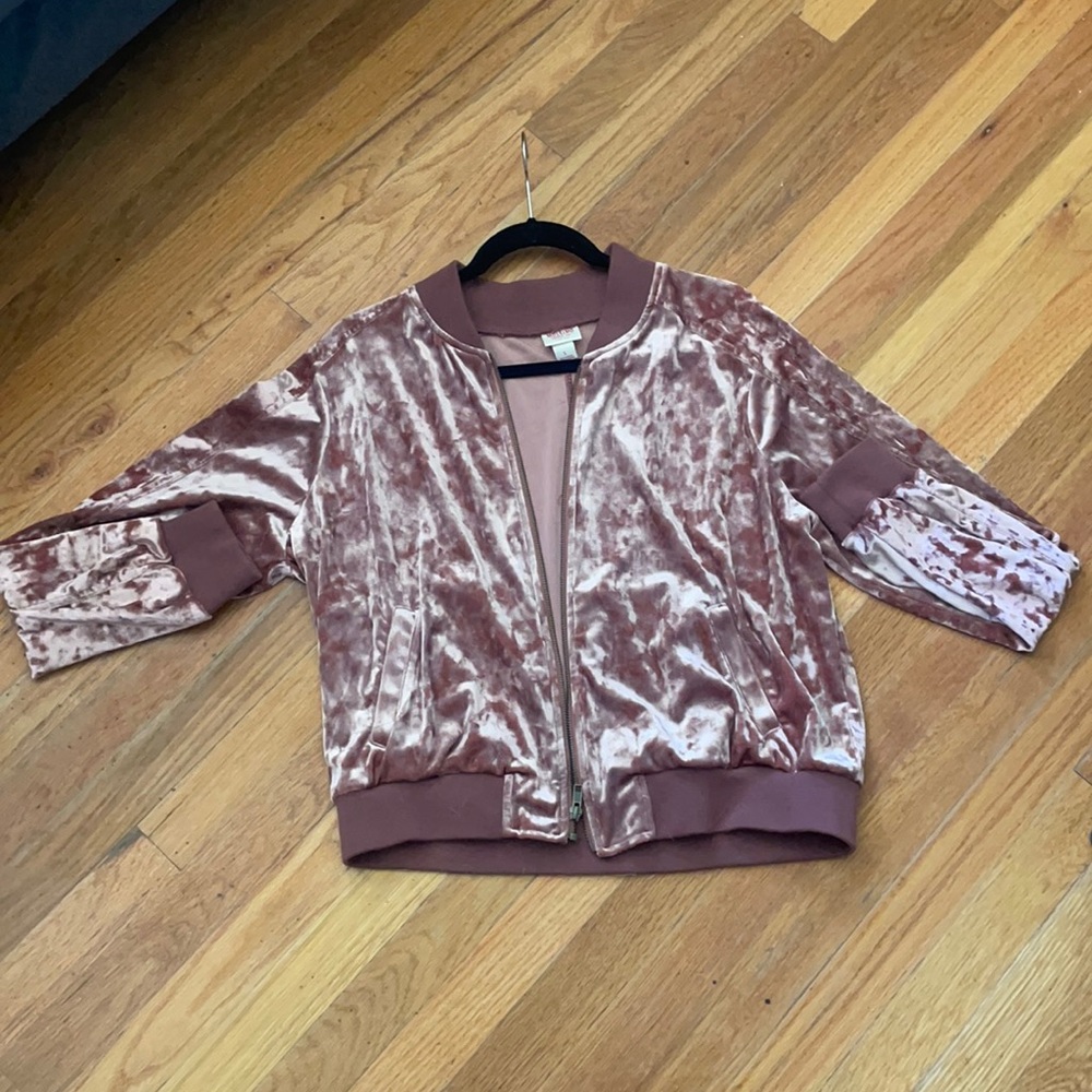 Velvet bomber jacket